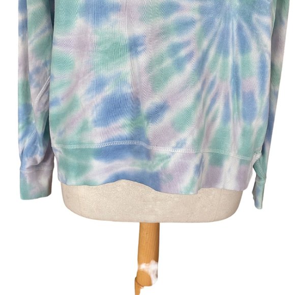 Grayson Threads Multicolor Tie Dye Embroidered Be Happy Lightweight Sweatshirt-M - Picture 4 of 13
